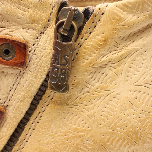 A.S. 98 Brown Tan Leather Women's Size EU 36 Pointed Toe 3 Strap Boots - Picture 10 of 12